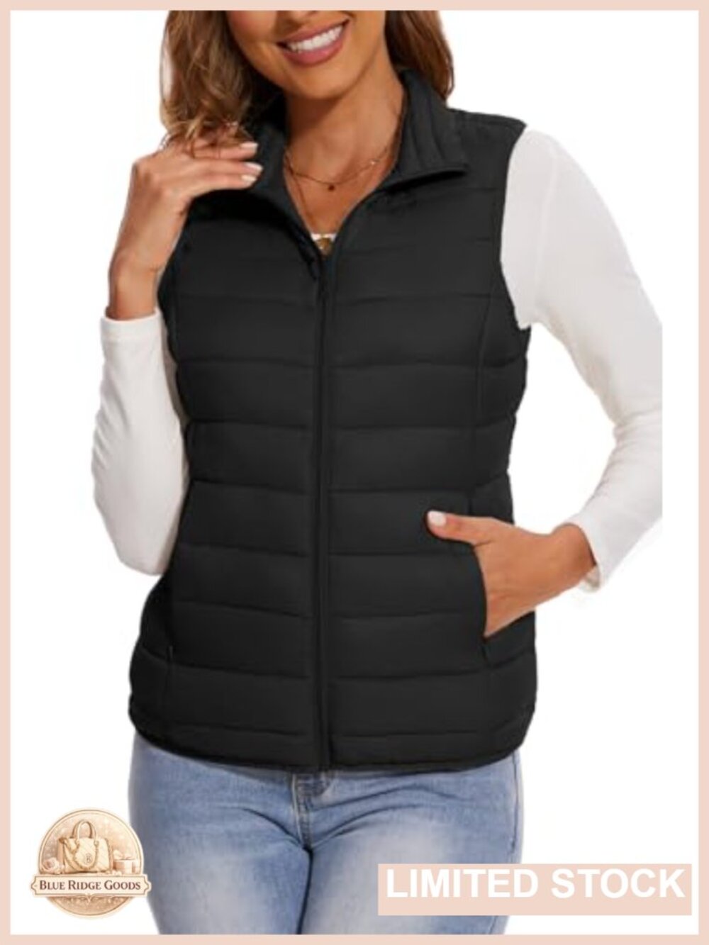 Lightweight Quilted Puffer Vest Sleeveless Padded Outerwear